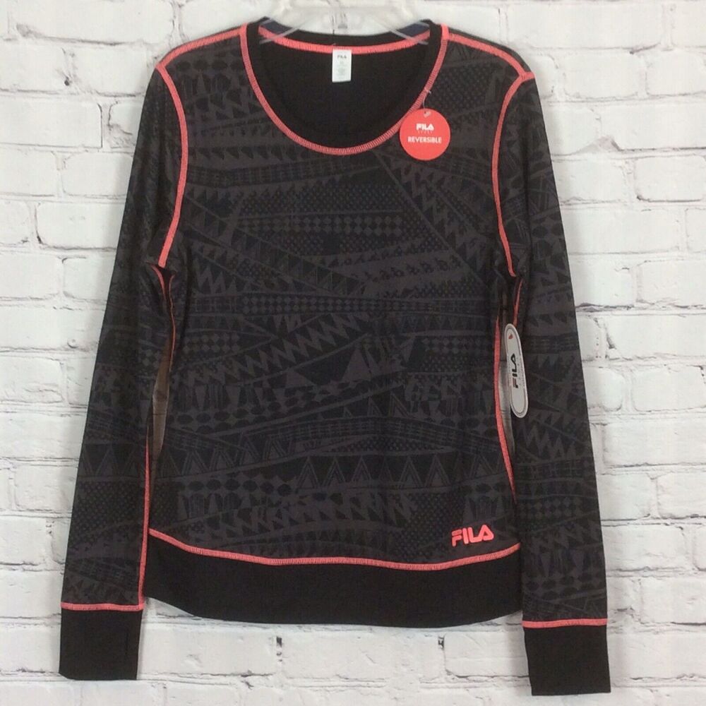 Fila Sport Women’s Running Top Sz XS Athletic Moisture Wicking Sleeve Thumb Hole